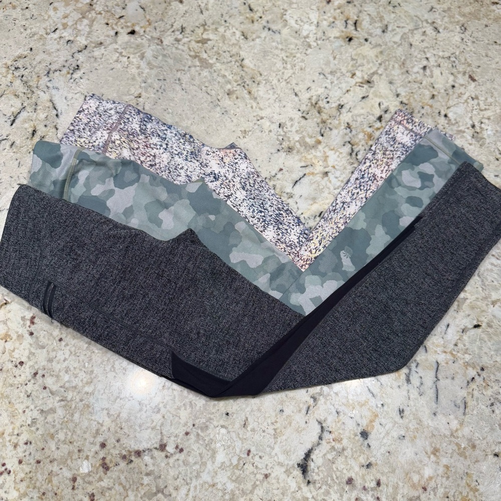 Athleta Girl Size Large 12 Legging Bundle Of 3